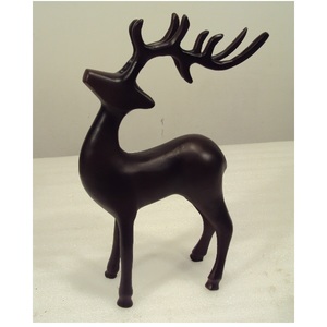 Decorative <b>Dark</b> Brown Aluminium Running Reindeer Ornament For Home Living <b>Room</b> Christmas Table Top Decorative Item - Product Image 3