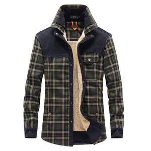 Camisa de manga larga a cuadros para hombre, chaqueta de franela a cuadros, gruesa, de algodón, cálida, de invierno, talla grande, M-4XL - Product Image 4