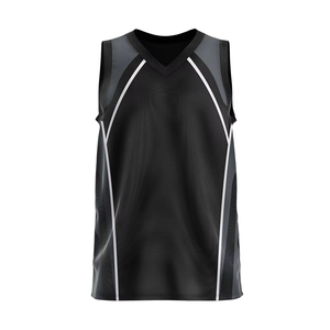 Conjunto de Camiseta de Baloncesto sin Mangas con Cuello en V para Hombre, Color Negro, Pantalones Cortos Deportivos con Cintura Elástica de Poliéster que Absorben la Humedad, Ropa Deportiva para Todas las Temporadas - Product Image 5