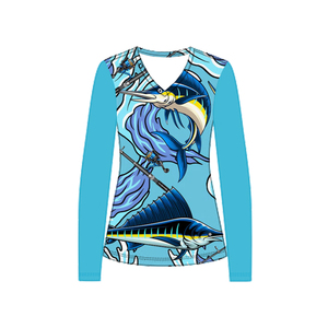 2025 nuevo logotipo anti-UV personalizado UPF 50 camisas de rendimiento de pesca de manga larga para mujeres ropa de pesca de verano transpirable de secado rápido - Product Image 5