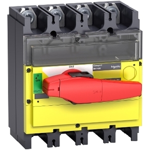 Interruttore Sezionatore Visibile SCHNEIDER ELECTRIC Compact INV400 31191 400A Giallo con Maniglia Rotante Rossa 4 Pollici - Product Image 1