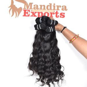 Extensions de cheveux indiens noirs vierges à cuticule alignée 100% tissage ondulé naturel du temple vietnamien fabriqué par des humains - Product Image 5