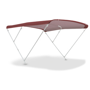 Bimini 3-Arches หรูหราด้านบนที่มีคุณภาพสูงสีขาวเคลือบแลคเกอร์อลูมิเนียม20มม. ทนทานฝาครอบเรือที่ทันสมัยสำหรับเรือและแพ - Product Image 1