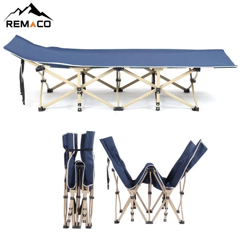 Wholesale Lightweight Premium Polyester Fabric Sleeping Cot Bed Portable Folding Modern Camping Bed Folding Cot With Carry Bag