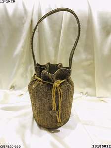 Bolso Nupcial Étnico Hecho a Mano para Damas, Bolso Potli Batua, Bolso Potli con Diseño de Piedra de Noche - Product Image 2