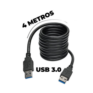 USB 3.0 Male to Male Cable for Hard <b>Drive</b> 4M Fast Charging Data Transfer PVC <b>Jacket</b> Computer Use 5A Female Port - Product Image 2