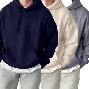 Sudadera con capucha de invierno premium para hombre, tejido de punto grueso 100% algodón forrado - Product Image 1