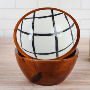 Tazón de Madera Hecho a Mano con Diseño Moderno y Ecológico para Servir Frutas, con Acabado Pulido, Daood Sons, Exportador Mayorista de Artesanía de la India - Product Image 6