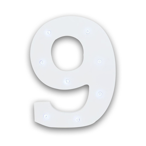 Luce LED 3D a Luce Calda Numero 9 in Materiale Plastico con Alimentazione AC - Product Image 2