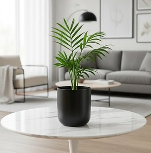 Maceta Moderna Metálica en Miniatura para Oficina en Casa y Jardín, Decoración para Sala de Estar y Mesa, Paquete de Regalo de 1 Unidad - Product Image 1