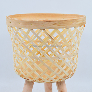 Maceta de madera de ratán para interior y exterior, soporte grande de Metal, barato, macetas y jardineras para plantas - Product Image 3