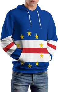 Sudadera con Capucha de Algodón de Alta Calidad con la Bandera de Cabo Verde 2026, Sudadera Holgada de Algodón, Cómoda, para Hombre, Impresión Bajo Demanda - Product Image 5