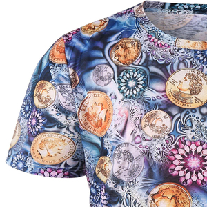 Camisetas Sublimadas Coloridas para Hombre, Tejido de Punto, Ajuste Cómodo, Diseño Personalizable, Ideal para Looks Casuales de Verano - Product Image 3