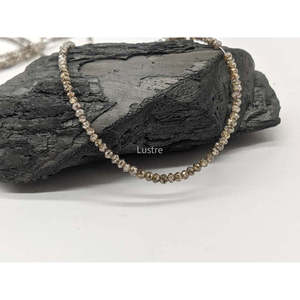 Collier en diamants naturels AAA+ 100% couleur champagne, bijoux personnalisés pour cadeau d'anniversaire - Product Image 1
