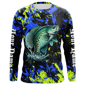 Camisa de pesca de protección solar hecha a medida para hombre, camisetas de pesca de torneo de sublimación de rendimiento, ropa de pesca deportiva - Product Image 1