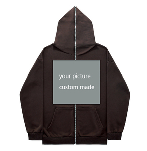 AliSave Plus Winter Men's High Quality 100% Cotton Customizable Color & Logo <b>Zipper</b>-Up Hoodie-Wholesale OEM Service - Product Image 6