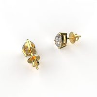 Серьги Avarta Jewellery из золота 14k/18k с выращенными в лаборатории грушевидными бриллиантами общим весом 2,50 карата, цвет/чистота D-VVS, сертификат BIS HUID, с гравировкой.
