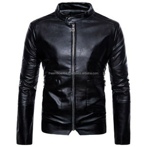 แจ็กเก็ตหนังแฟชั่นสำหรับผู้ชายเสื้อแจ็คเก็ตหนังสินค้ามาใหม่ - Product Image 2