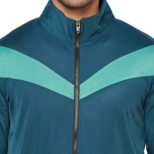 Men's Sporty Tracksuit Full Zip Color Blocking Polyester Cotton Blend Breathable Regular Fit Autumn Wear With Side Pockets - Product Image 6