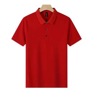 Polo décontracté à manches courtes pour homme, t-shirt basique slim, couleur unie, t-shirt en polyester et coton mélangé, t-shirts basiques pour homme - Product Image 2