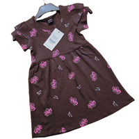 Ensemble gilet sans manches décontracté en velours côtelé avec appliques et robe florale de princesse en coton à 100 % longueur genou pour filles printemps-été