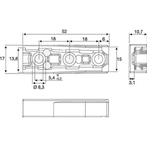 Solid F Zamak 52 mm BMB Heavy-Duty Connector Metal Hangers Pack of 100 - Product Image 4