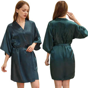 Wholesale 100% Silk <b>Women's</b> Two Piece Pajamas Set High Quality Breathable Nightgowns and Dress <b>Shirt</b> with Long Sleeves - Product Image 1