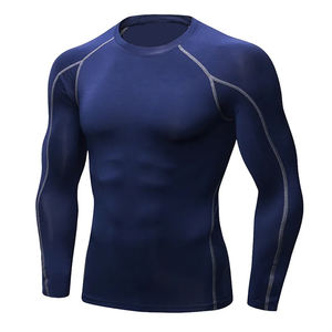เสื้อยืดแขนยาวสำหรับผู้ชาย, เสื้อรัดรูปแขนยาวแห้งเร็วระบายอากาศได้ดีเอฟเฟกต์3D - Product Image 5
