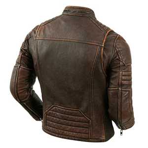 Chaqueta de Motociclista de Piel de Oveja de Lana de Alta Calidad Estilo Urbano para Hombre, Diseño de Camuflaje en Todos los Colores, Personalizable, para Invierno - Product Image 4