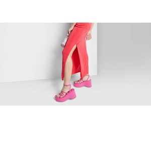 Abito lungo aderente rosso da donna Wild Fable con schiena allacciata, in raso confortevole, taglia S - Vita naturale - Product Image 6