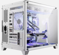 Pour MSI PAG PANO M100L bureau en alliage d'aluminium MicroATX tour moyenne blanc/noir verre face 'Seavie' boîtiers d'ordinateur et en Stock