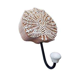 Crochet mural en fer à grande plume, fait main, qualité supérieure, style traditionnel antique - Product Image 3