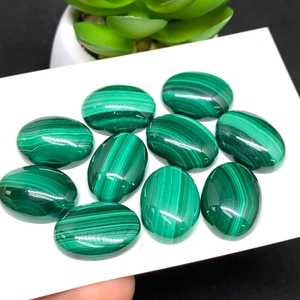 อัญมณีมาลาไคต์มหัศจรรย์ทรงวงรีขัดเงาเรียบขนาด6x4มม. 16x12มม. - Product Image 2