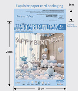 Birthday <b>Balloon</b> Set Foil Letter <b>Star</b> Crown Party Decoration Round - Product Image 4