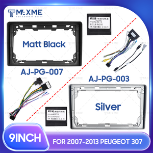 Installation facile 9 pouces pour 2007-2013 PEUGEOT <span class=keywords><strong>307</strong></span> <span class=keywords><strong>Android</strong></span> Carplay écran <span class=keywords><strong>autoradio</strong></span> cadre supports de montage câble Canbus voiture accessoire - Product Image 2