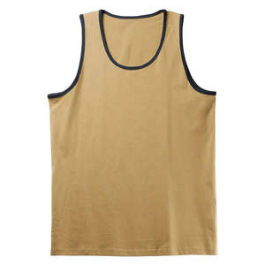 Custom made Wholesale Men's Tank Top Custom Logo Polyester Workout Gym <b>Back</b> Men's Stringer Tank Top - Product Image 1