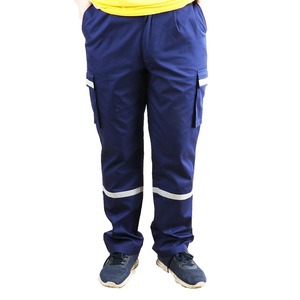 Overoles de Trabajo 100% Algodón, Ropa de Trabajo de Construcción al por Mayor, Overol Azul Marino Oscuro Reflectante para Trabajadores - Product Image 3