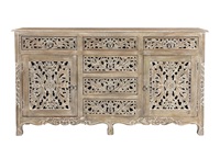Armoire de salon moderne extensible en bois massif sculpté, grande capacité, 5+ tiroirs, de haute qualité, durable et écologique, vente en gros