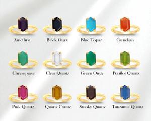 Anillos personalizados al por mayor hexágono amatista piedras preciosas ajuste de punta anillos de mujer ANILLO DE PLATA 925 hecho a mano - Product Image 3