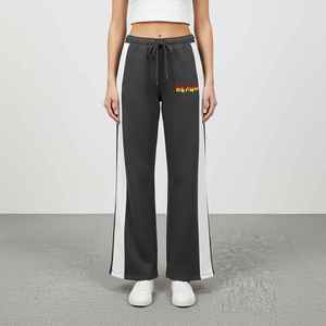 Pantalon de survêtement pour dames en coton épais molletonné personnalisé DTF imprimé logo surdimensionné avec panneaux latéraux pantalon pour femmes hip hop - Product Image 3