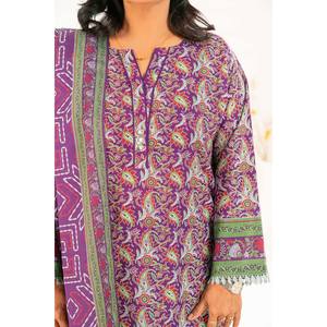 Conjunto de 3 Piezas de Salwar Kameez de Algodón Estampado Khaddar con Dupatta, Vestido Étnico Pakistaní para Festivales, Estilo Indio-K-52112 - Product Image 1