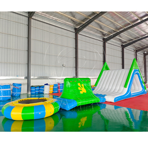 สไลเดอร์น้ำเป่าลม PVC แบบกันลมรั่ว สำหรับใช้ในร่มและกลางแจ้ง อุปกรณ์คอมโบสำหรับสระว่ายน้ำที่บ้านและสวนน้ำ รับประกัน 3 ปี - Product Image 1