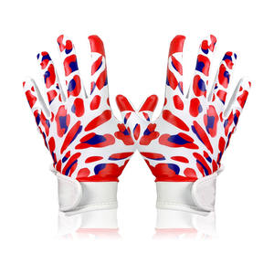 Guantes de receptor de fútbol de dedo completo OEM Impresión de silicona antideslizante para Pakistán Directo de fábrica - Product Image 2