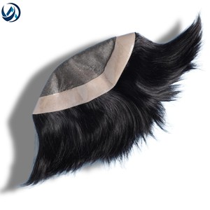 Patch de cheveux humains vierges indiens de haute qualité pour hommes 100g-Kinky Straight/Loose Deep Wave/Kinky Curl Styles - Product Image 5