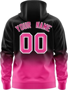 Chaqueta de Forro Polar Personalizada con Sublimación, Degradado Rosa, Cierre de Cremallera, Impresión 3D, Nombre del Equipo, Número y Logotipo, Estilo Vintage para Hombre - Product Image 2