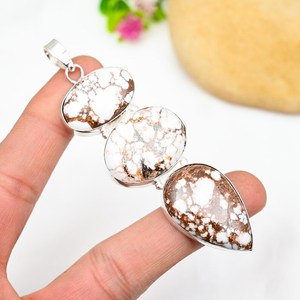 Collar de Plata de Ley 925 con Colgante de Jaspe Caballo Salvaje, Joyería Hecha a Mano con Piedras Preciosas, Regalo para Mujer, Aniversario, Moda - Product Image 3