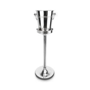 Polish Stainless Steel Luxury Metal <b>Champagne</b> Ice <b>Bucket</b> Single Bottle <b>Champagne</b> Ice <b>Bucket</b> with <b>Stand</b> - Product Image 2