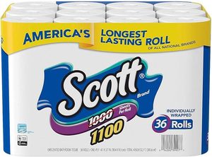 Scott 1000 Sheetsper <b>Roll</b> Toilet Paper (36Count),<b>Blue</b> - Product Image 2