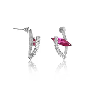 Pendentif vintage en or rose topaze pour femme |   Diamant tendance en or blanc |   Cadeau : Topaze or vintage, pendentif diamant tendance, or blanc - Product Image 4