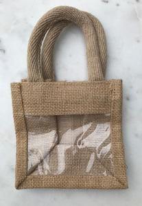 Sacs à provisions de grande taille en toile de jute avec poignées Cadeaux d'épicerie Utilisation de sacs recyclés de qualité de luxe écologiques réutilisables - Product Image 3